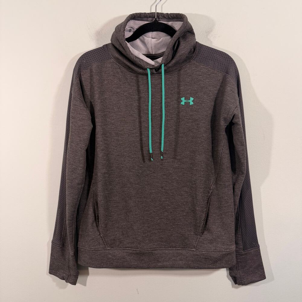 Under Armour Gray Featherweight Fleece Cowl Neck Sweater Size S
